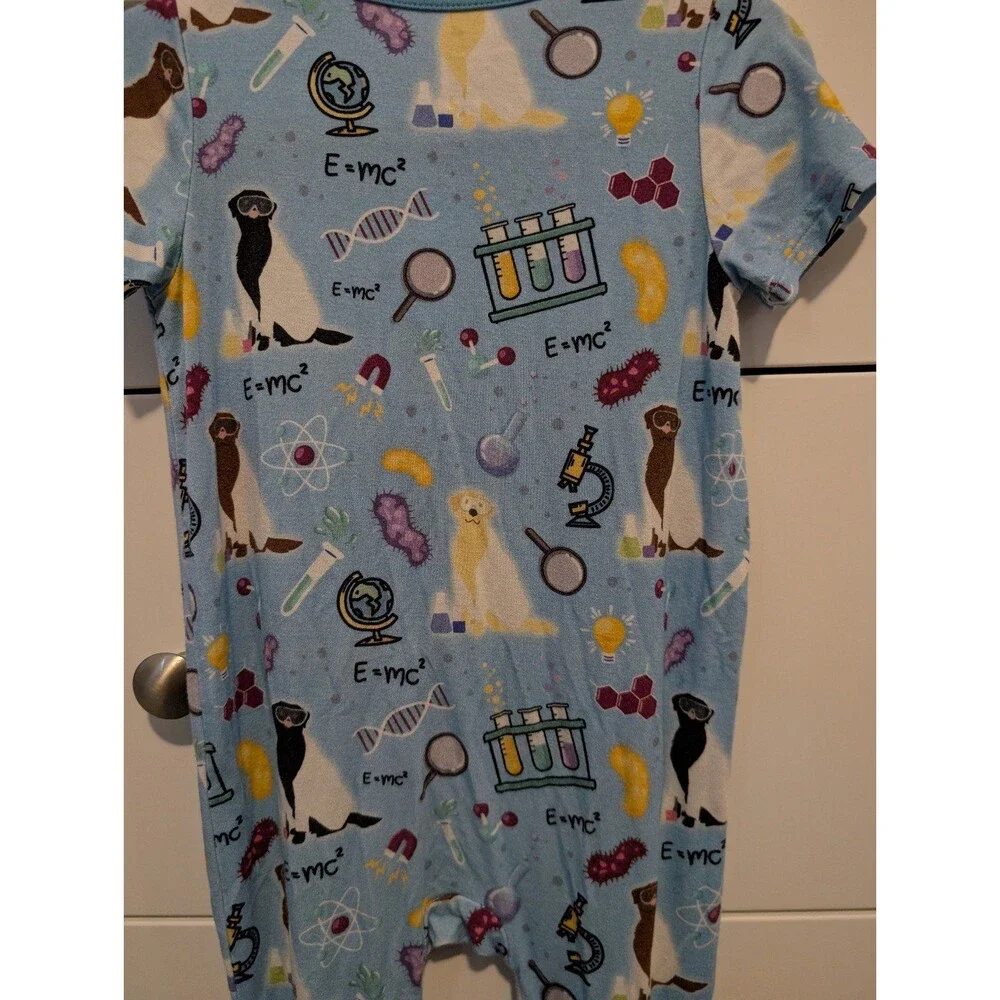 Popoki Bamboo Science Labs Short Sleeve Romper Zippy 12-18 - Picture 5 of 5